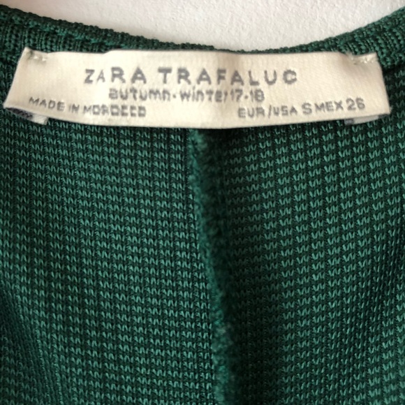 Zara F/W 17-18 Midi Emerald Green Shift Dress - Picture 3 of 3